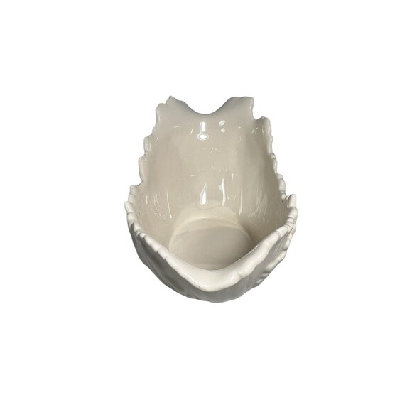 2009 Lenox Teleflora 75th Anniversary Leaf Design Ceramic Gravy Boat Planter - Picture 15 of 16